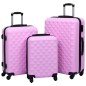 vidaXL Hartschalen-Trolley-Set 3 Stk. Rosa ABS vidaXL Hartschalen-Trolley-Set 3 Stk. Rosa ABS