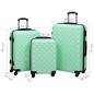 vidaXL Hartschalen-Trolley-Set 3 Stk. Minzgrün ABS vidaXL Hartschalen-Trolley-Set 3 Stk. Minzgrün ABS