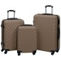 vidaXL Hartschalen-Trolley-Set 3 Stk. Braun ABS vidaXL Hartschalen-Trolley-Set 3 Stk. Braun ABS