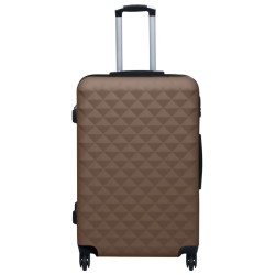 vidaXL Hartschalen-Trolley Braun ABS
