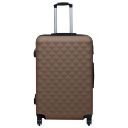 vidaXL Hartschalen-Trolley-Set 2 Stk. Braun ABS