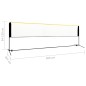 vidaXL Badmintonnetz Verstellbar 500x103x94-158 cm Metall vidaXL Badmintonnetz Verstellbar 500x103x94-158 cm Metall