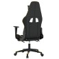 Gaming-Stuhl mit Massage & Fußstütze Schwarz Golden Kunstleder Gaming-Stuhl mit Massage & Fußstütze Schwarz Golden Kunstleder