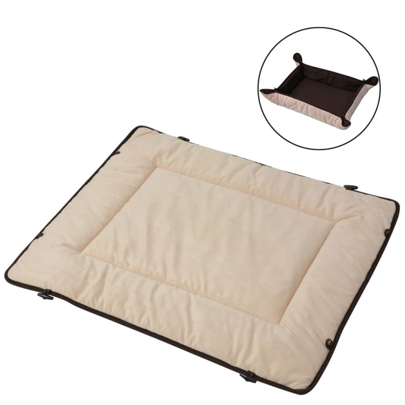 vidaXL Hundebett Braun 65x100 cm vidaXL Hundebett Braun 65x100 cm