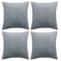 vidaXL Kissenbezüge 4 Stk. Stoff 40x40 cm Grau vidaXL Kissenbezüge 4 Stk. Stoff 40x40 cm Grau