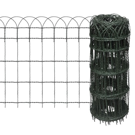 vidaXL Beetzaun Pulverbeschichtetes Eisen 25×0,65 m