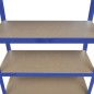 vidaXL Lagerregal mit 5 Böden Blau Stahl & Holzwerkstoff vidaXL Lagerregal mit 5 Böden Blau Stahl & Holzwerkstoff
