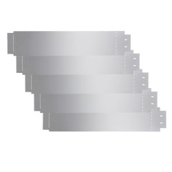 vidaXL Rasenzäune 5 Stk. Verzinkter Stahl 100x20 cm