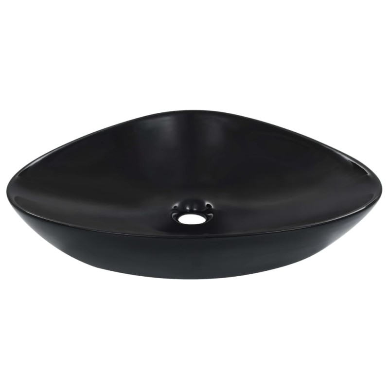 vidaXL Waschbecken 58,5 x 39 x 14 cm Keramik Schwarz vidaXL Waschbecken 58,5 x 39 x 14 cm Keramik Schwarz