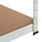 vidaXL Eckregal mit 5 Böden Silbern Stahl & Holzwerkstoff vidaXL Eckregal mit 5 Böden Silbern Stahl & Holzwerkstoff