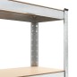 vidaXL Lagerregale mit 5 Böden 3 Stk. Silbern Stahl & Holzwerkstoff vidaXL Lagerregale mit 5 Böden 3 Stk. Silbern Stahl & Holzwerkstoff