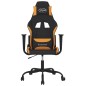 Gaming-Stuhl mit Massagefunktion Schwarz und Orange Stoff Gaming-Stuhl mit Massagefunktion Schwarz und Orange Stoff