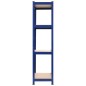 vidaXL Lagerregal mit 4 Böden Blau Stahl & Holzwerkstoff vidaXL Lagerregal mit 4 Böden Blau Stahl & Holzwerkstoff