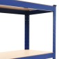 vidaXL Lagerregal mit 4 Böden Blau Stahl & Holzwerkstoff vidaXL Lagerregal mit 4 Böden Blau Stahl & Holzwerkstoff