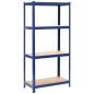 vidaXL Lagerregale mit 4 Böden 2 Stk. Blau Stahl & Holzwerkstoff vidaXL Lagerregale mit 4 Böden 2 Stk. Blau Stahl & Holzwerkstoff