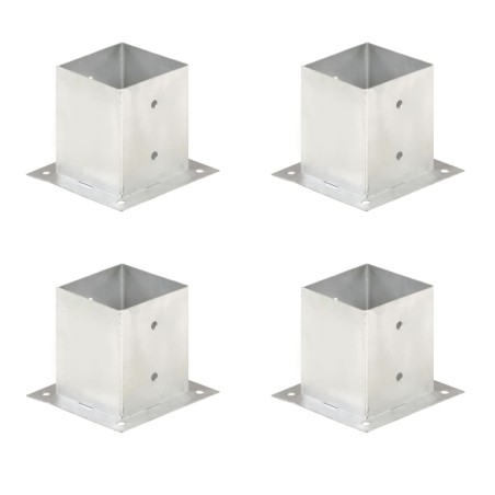 vidaXL Pfostenanker 4 Stk. Verzinktes Metall 121 mm