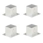 vidaXL Pfostenanker 4 Stk. Verzinktes Metall 141 mm vidaXL Pfostenanker 4 Stk. Verzinktes Metall 141 mm