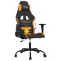 Gaming-Stuhl mit Massagefunktion Schwarz und Orange Stoff Gaming-Stuhl mit Massagefunktion Schwarz und Orange Stoff