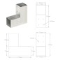 vidaXL Pfostenverbinder L-Form Verzinktes Metall 71 x 71 mm vidaXL Pfostenverbinder L-Form Verzinktes Metall 71 x 71 mm