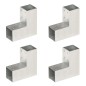 vidaXL Pfostenverbinder 4 Stk. L-Form Verzinktes Metall 71 x 71 mm vidaXL Pfostenverbinder 4 Stk. L-Form Verzinktes Metall 71 x 71 mm