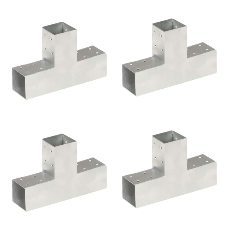 vidaXL Pfostenverbinder 4 Stk. T-Form Verzinktes Metall 71 x 71 mm vidaXL Pfostenverbinder 4 Stk. T-Form Verzinktes Metall 71 x 71 mm