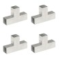 vidaXL Pfostenverbinder 4 Stk. T-Form Verzinktes Metall 71 x 71 mm vidaXL Pfostenverbinder 4 Stk. T-Form Verzinktes Metall 71 x 71 mm
