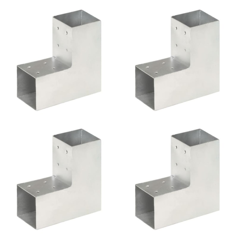 vidaXL Pfostenverbinder 4 Stk. L-Form Verzinktes Metall 81 x 81 mm vidaXL Pfostenverbinder 4 Stk. L-Form Verzinktes Metall 81 x 81 mm