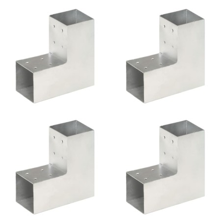 vidaXL Pfostenverbinder 4 Stk. L-Form Verzinktes Metall 81 x 81 mm