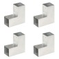 vidaXL Pfostenverbinder 4 Stk. L-Form Verzinktes Metall 81 x 81 mm vidaXL Pfostenverbinder 4 Stk. L-Form Verzinktes Metall 81 x 81 mm