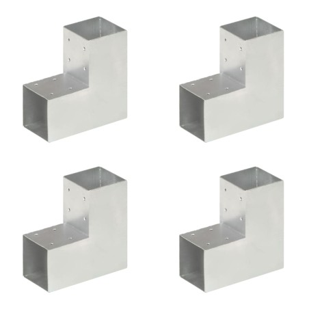 vidaXL Pfostenverbinder 4 Stk. L-Form Verzinktes Metall 91 x 91 mm