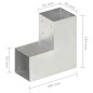 vidaXL Pfostenverbinder 4 Stk. L-Form Verzinktes Metall 91 x 91 mm vidaXL Pfostenverbinder 4 Stk. L-Form Verzinktes Metall 91 x 91 mm