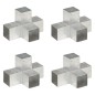 vidaXL Pfostenverbinder 4 Stk. X-Form Verzinktes Metall 91 x 91 mm vidaXL Pfostenverbinder 4 Stk. X-Form Verzinktes Metall 91 x 91 mm