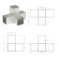 vidaXL Pfostenverbinder 4 Stk. X-Form Verzinktes Metall 91 x 91 mm vidaXL Pfostenverbinder 4 Stk. X-Form Verzinktes Metall 91 x 91 mm