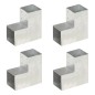 vidaXL Pfostenverbinder 4 Stk. L-Form Verzinktes Metall 101 x 101 mm vidaXL Pfostenverbinder 4 Stk. L-Form Verzinktes Metall 101 x 101 mm