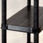 vidaXL Lagerregal 4-Tier Schwarz 61x30,5x130 cm Kunststoff vidaXL Lagerregal 4-Tier Schwarz 61x30,5x130 cm Kunststoff