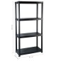 vidaXL Lagerregal 4-Tier Schwarz 61x30,5x130 cm Kunststoff vidaXL Lagerregal 4-Tier Schwarz 61x30,5x130 cm Kunststoff