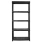 vidaXL Lagerregal 5-Tier Schwarz 85x40x185 cm Kunststoff vidaXL Lagerregal 5-Tier Schwarz 85x40x185 cm Kunststoff