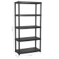 vidaXL Lagerregal 5-Tier Schwarz 85x40x185 cm Kunststoff vidaXL Lagerregal 5-Tier Schwarz 85x40x185 cm Kunststoff
