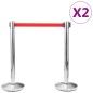 vidaXL Personenleitsysteme 4 Stk. Edelstahl Silbern vidaXL Personenleitsysteme 4 Stk. Edelstahl Silbern