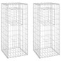 vidaXL Gabionensäulen 2 Stk. 40x40x100 cm Eisen vidaXL Gabionensäulen 2 Stk. 40x40x100 cm Eisen