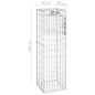 vidaXL Gabionensäulen 2 Stk. 40x40x140 cm Eisen vidaXL Gabionensäulen 2 Stk. 40x40x140 cm Eisen