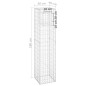 vidaXL Gabionensäulen 2 Stk. 40x40x180 cm Eisen vidaXL Gabionensäulen 2 Stk. 40x40x180 cm Eisen