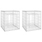 vidaXL Gabionensäulen 2 Stk. 50x50x60 cm Eisen vidaXL Gabionensäulen 2 Stk. 50x50x60 cm Eisen