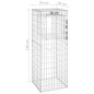 vidaXL Gabionensäulen 2 Stk. 50x50x140 cm Eisen vidaXL Gabionensäulen 2 Stk. 50x50x140 cm Eisen
