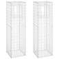 vidaXL Gabionensäulen 2 Stk. 50x50x180 cm Eisen vidaXL Gabionensäulen 2 Stk. 50x50x180 cm Eisen