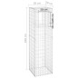 vidaXL Gabionensäulen 2 Stk. 50x50x180 cm Eisen vidaXL Gabionensäulen 2 Stk. 50x50x180 cm Eisen