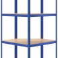 vidaXL Eckregal mit 4 Böden Blau Stahl & Holzwerkstoff vidaXL Eckregal mit 4 Böden Blau Stahl & Holzwerkstoff