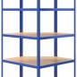 vidaXL Eckregal mit 5 Böden Blau Stahl & Holzwerkstoff vidaXL Eckregal mit 5 Böden Blau Stahl & Holzwerkstoff