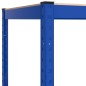 vidaXL Eckregal mit 5 Böden Blau Stahl & Holzwerkstoff vidaXL Eckregal mit 5 Böden Blau Stahl & Holzwerkstoff