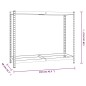 vidaXL Reifenregal mit 2 Böden Silbern 110x40x110 cm Stahl vidaXL Reifenregal mit 2 Böden Silbern 110x40x110 cm Stahl